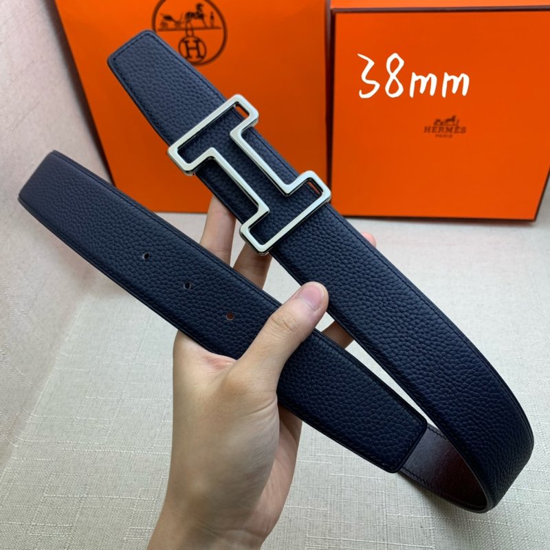 에르메스 양면 가죽 벨트 38mm 네이비 001-220777