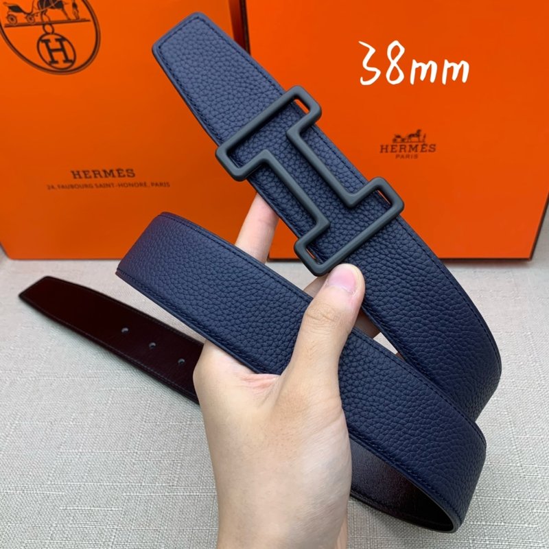 에르메스 양면 가죽 벨트 38mm 네이비 001-220777