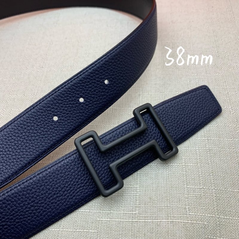 에르메스 양면 가죽 벨트 38mm 네이비 001-220777