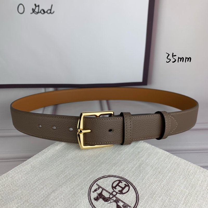 에르메스 그레이 리치 그레인 버클 벨트 001-220778