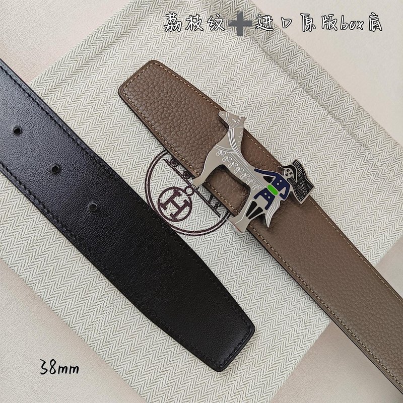 에르메스 양면 H 버클 소가죽 벨트 38mm 001-220788