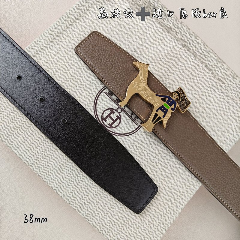 에르메스 양면 H 버클 소가죽 벨트 38mm 001-220788