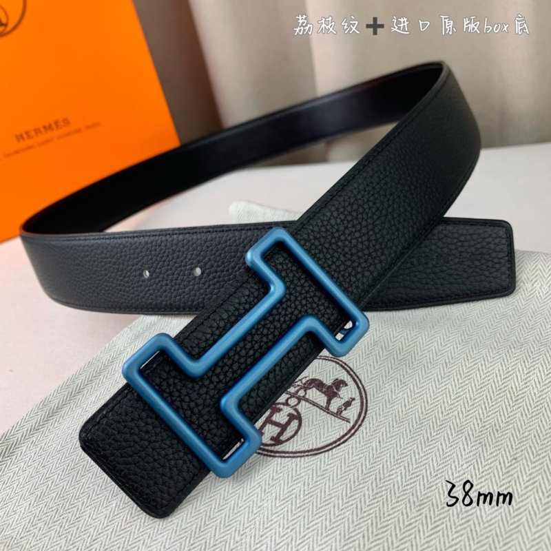 에르메스 클래식 블랙 리치 그레인 벨트 001-220792