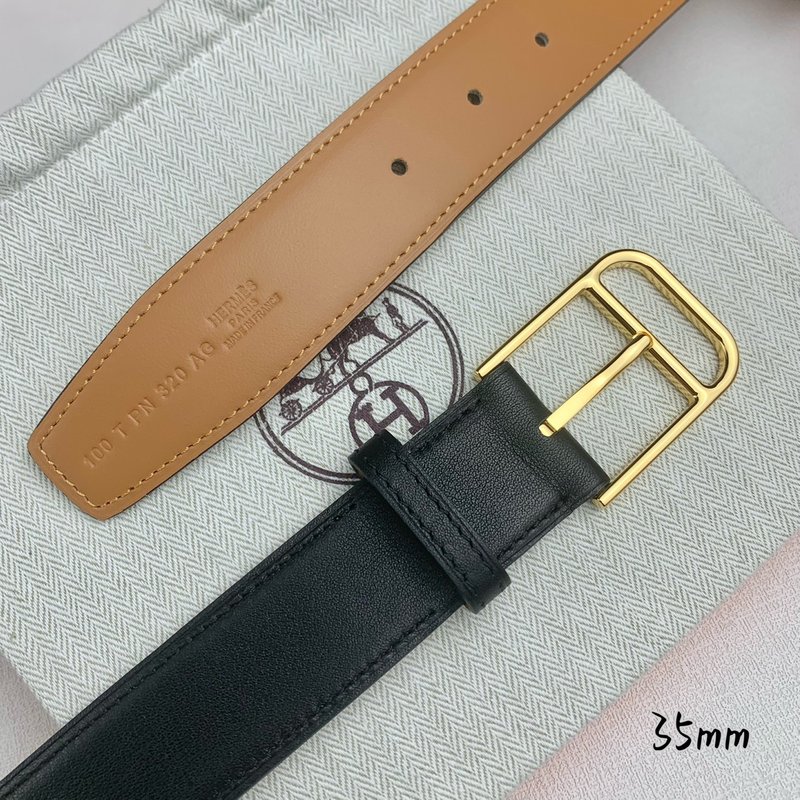 에르메스 뉴 핀 버클 소가죽 벨트 35mm 001-220798