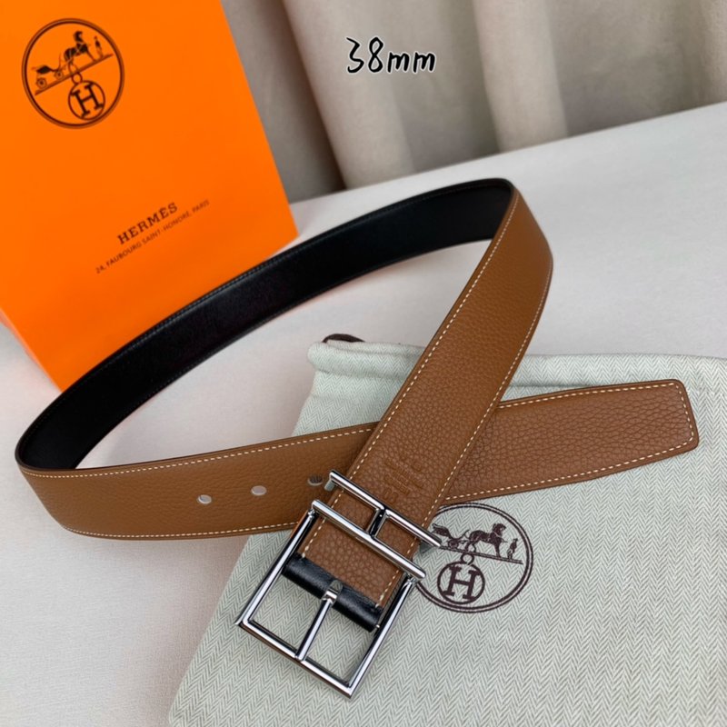 에르메스 수입 소가죽 양면 핀 버클 벨트 38mm 001-220815