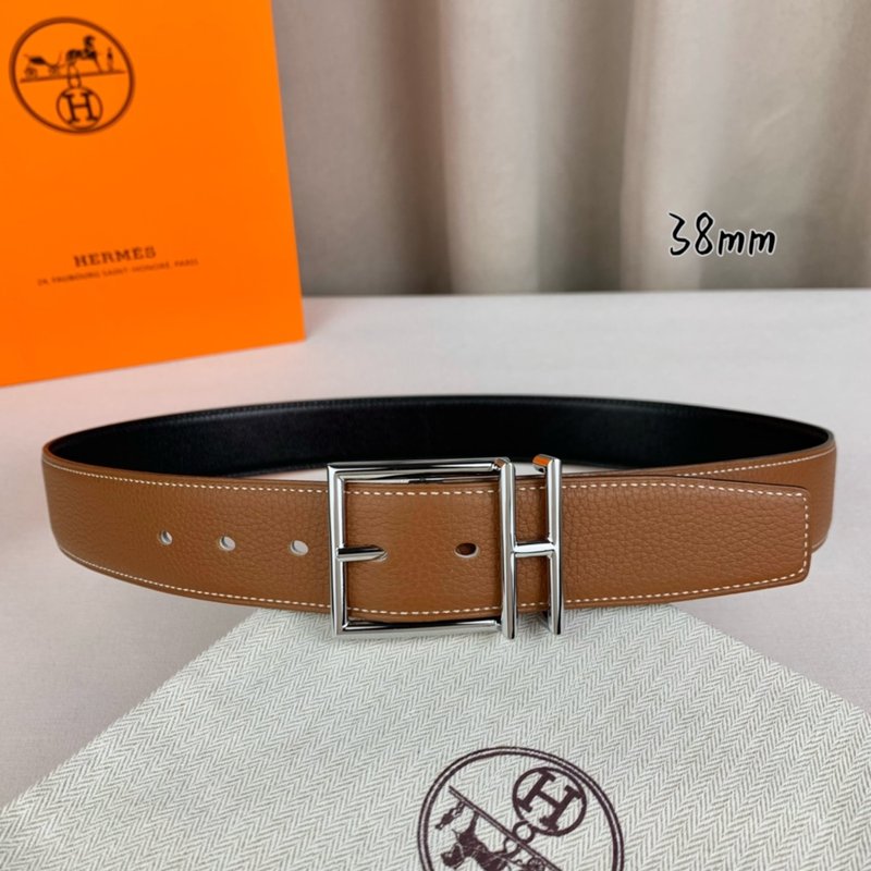 에르메스 수입 소가죽 양면 핀 버클 벨트 38mm 001-220815