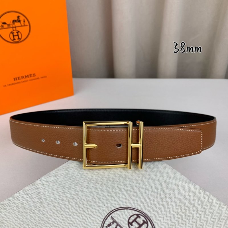 에르메스 수입 소가죽 양면 핀 버클 벨트 38mm 001-220815
