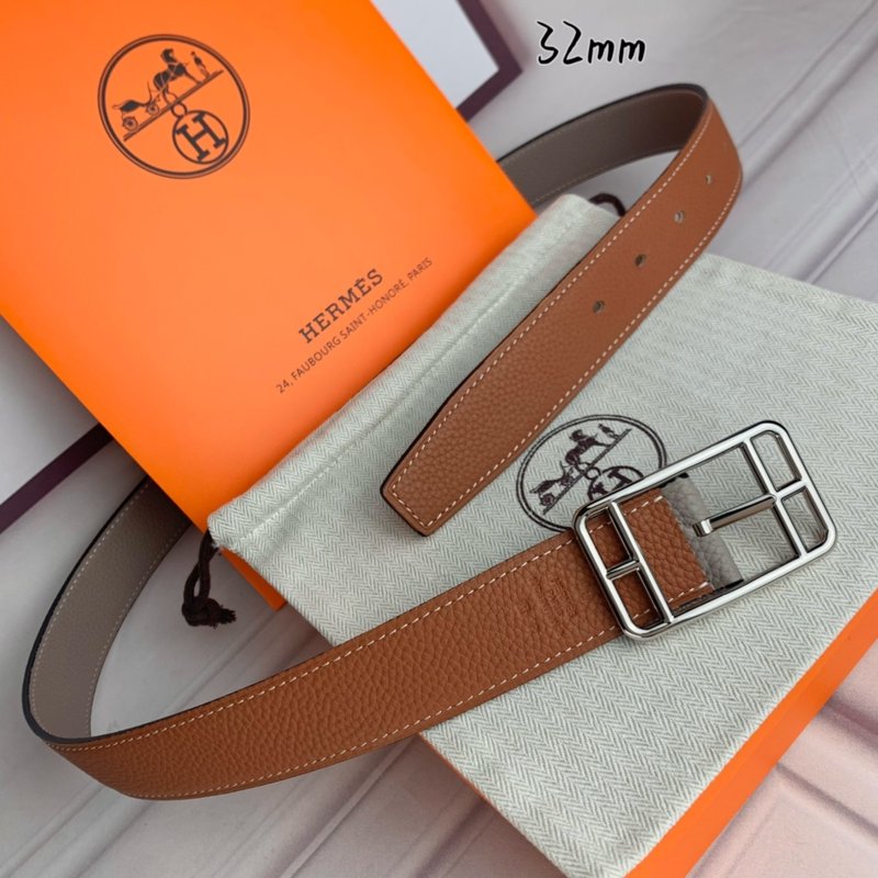 에르메스 양면 리치 그레인 핀 버클 벨트 32mm 001-220829