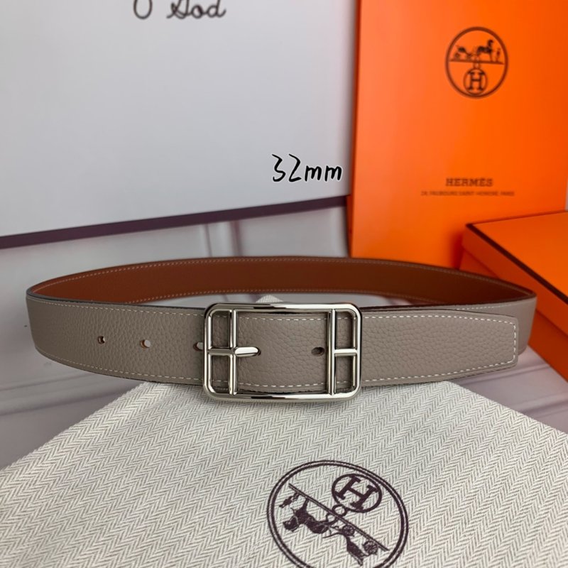 에르메스 양면 리치 그레인 핀 버클 벨트 32mm 001-220829