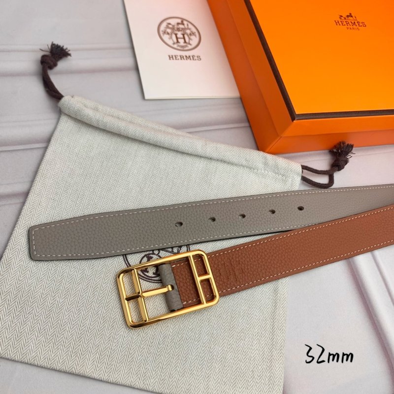 에르메스 양면 리치 그레인 핀 버클 벨트 32mm 001-220829