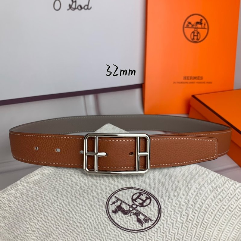 에르메스 양면 리치 그레인 핀 버클 벨트 32mm 001-220829