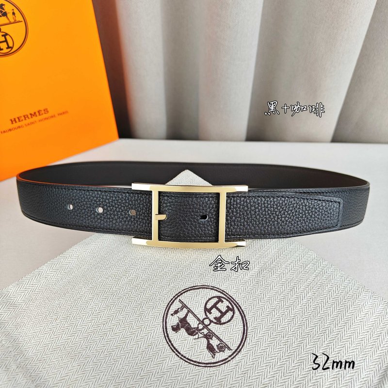 에르메스 양면 리치 그레인 핀 버클 벨트 001-220830