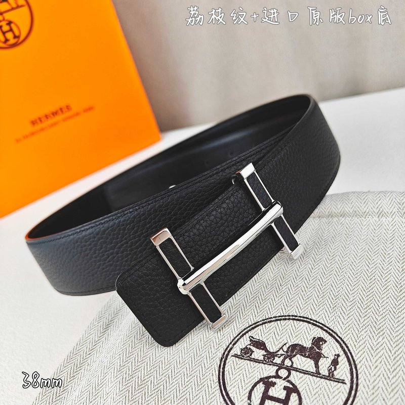 에르메스 클래식 H 버클 양면 가죽 벨트 38mm 001-220842