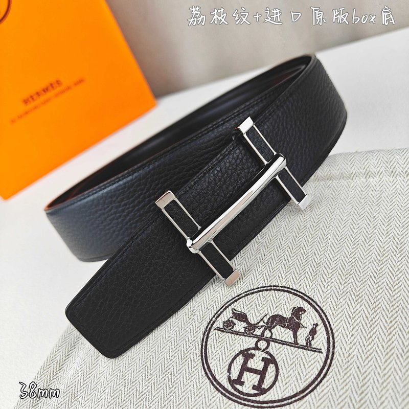 에르메스 블랙 양면 H 버클 벨트 001-220843