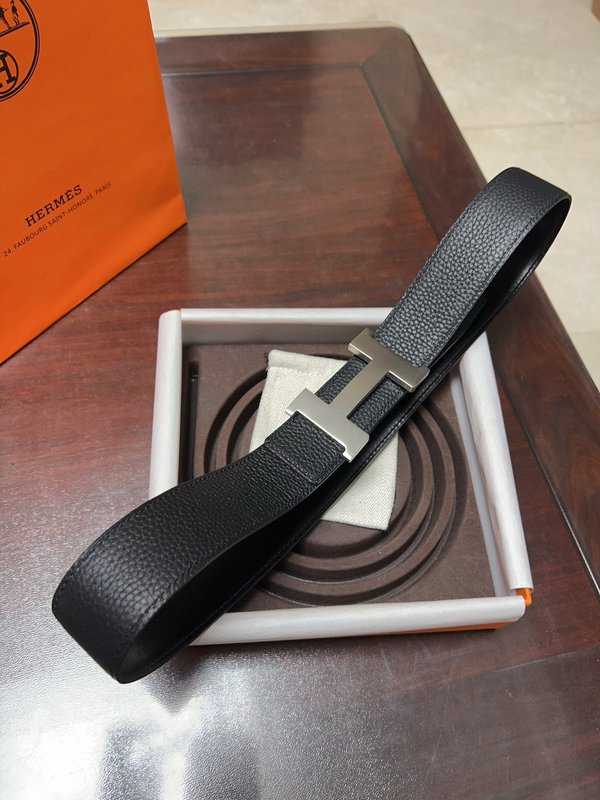 에르메스 H 버클 블랙 벨트 38mm 너비 001-220902