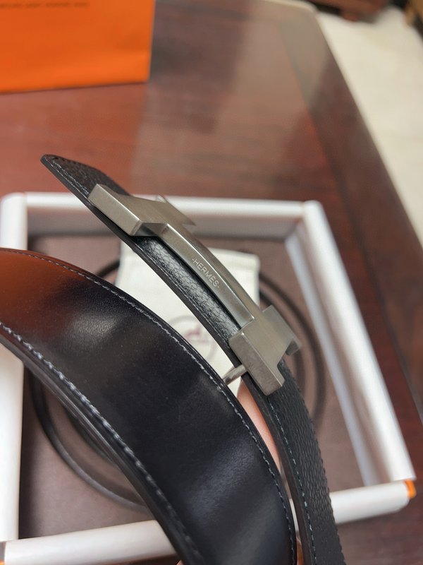 에르메스 H 버클 블랙 벨트 38mm 너비 001-220902