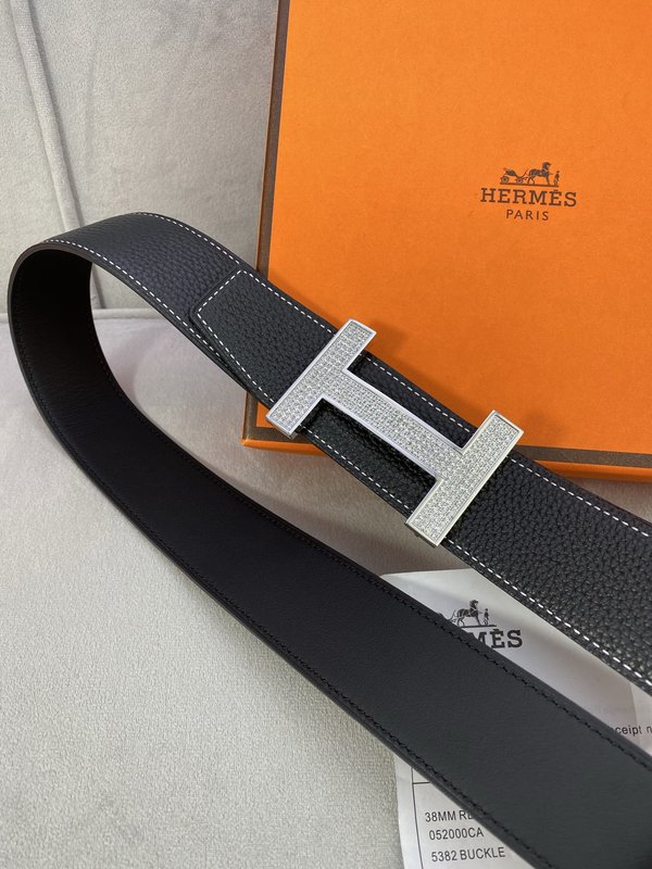 에르메스 스타일 3.8cm 토고 소 가죽 벨트 001-220906