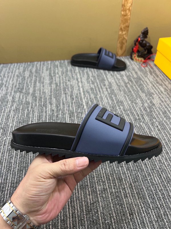 펜디 남성용 블랙 논슬립 슬리퍼 001-221072