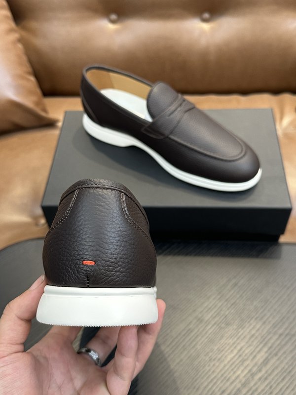 Kiton 남성 송아지 가죽 운동화 001-221620