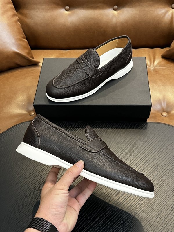 Kiton 남성 송아지 가죽 운동화 001-221620