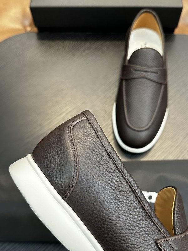 Kiton 남성 송아지 가죽 운동화 001-221620