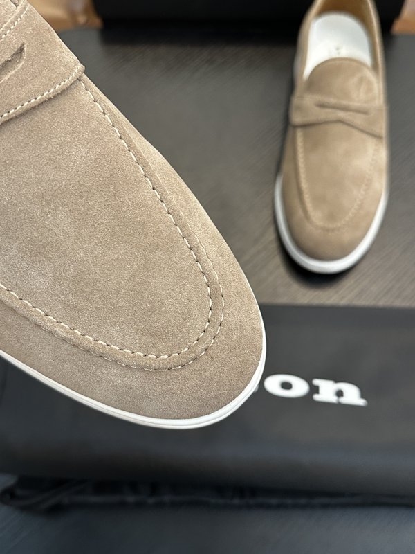 Kiton 남성 송아지 가죽 스니커즈 001-221627