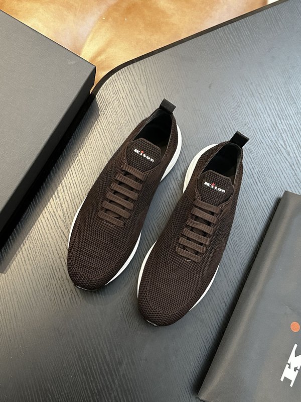 Kiton 남성 니트 소재 운동화 001-221631