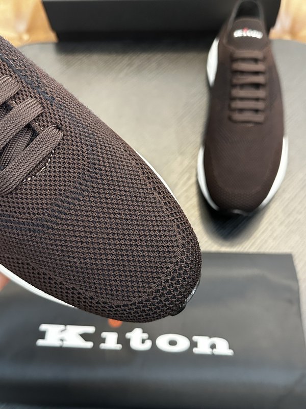 Kiton 남성 니트 소재 운동화 001-221631