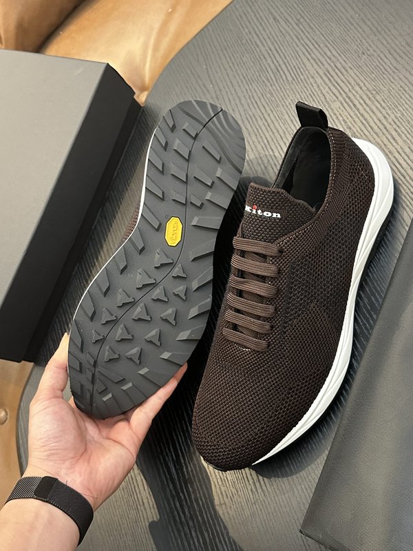 Kiton 남성 니트 소재 운동화 001-221631