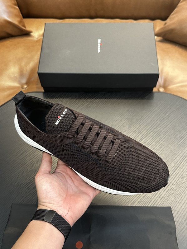 Kiton 남성 니트 소재 운동화 001-221631