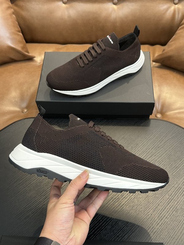 Kiton 남성 니트 소재 운동화 001-221631