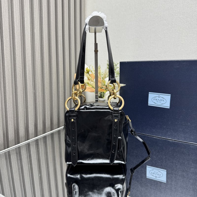 빈티지 오일드 레더 미니 토트백 001-221809