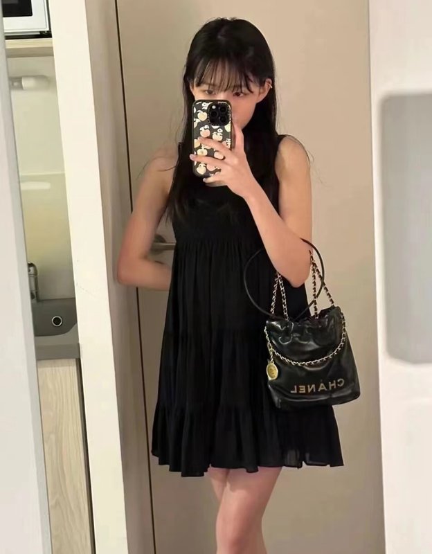 샤넬 블랙 퀼팅 체인 숄더백 001-222518
