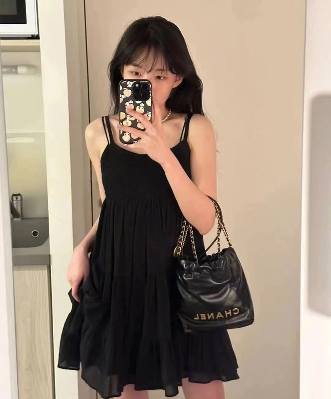 샤넬 블랙 퀼팅 체인 숄더백 001-222518
