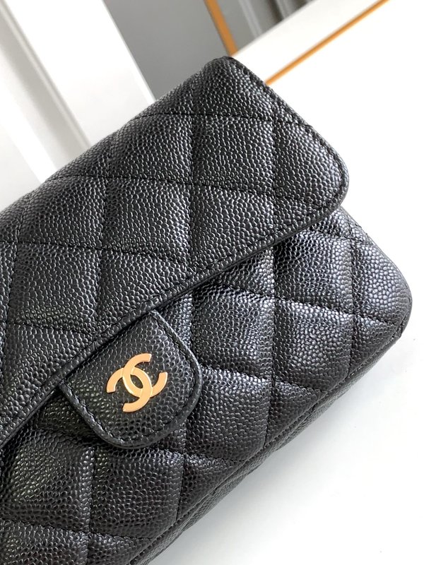 샤넬 블랙 골드 리치 스킨 2in1 WOC 체인백 001-222791