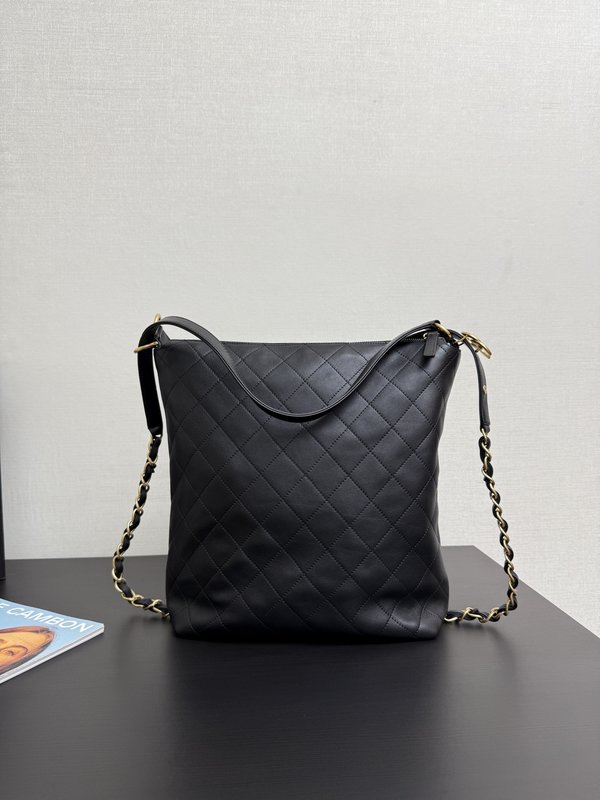 샤넬 블랙 퀼팅 2 웨이 숄더백 001-222860