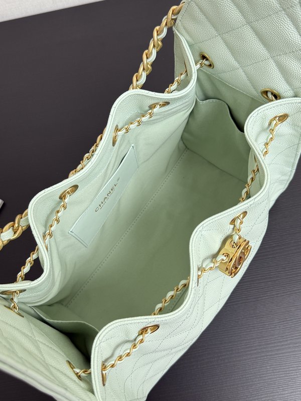샤넬 캐비어 가죽 미니 버킷백 001-222921