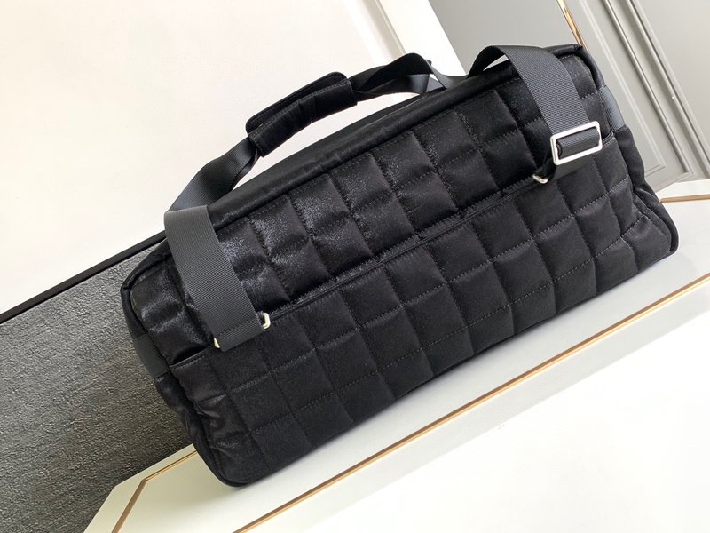 샤넬 블랙 로고 폭탄형 스포츠 짐백 001-222984