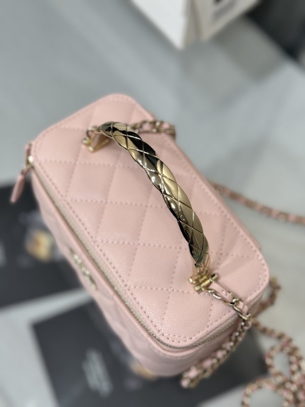 샤넬 핑크 퀼팅 핸드백 001-222989