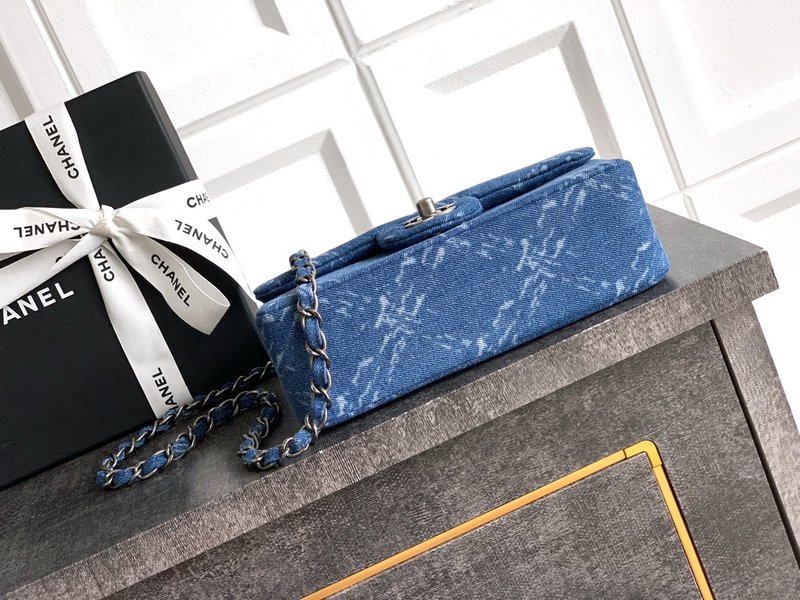 미니 블루 데님 체인 숄더백 001-223075