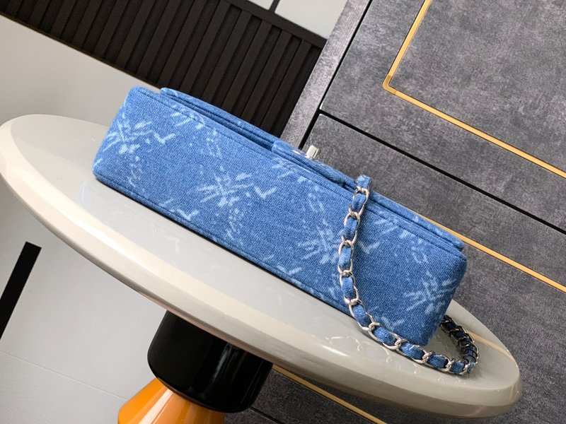 스노우 블루 데님 체인 숄더백 001-223077