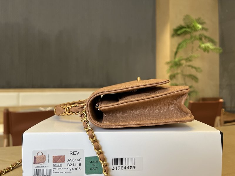 샤넬 더블 C 핸들 WOC 그레인 가죽 가방 001-223271