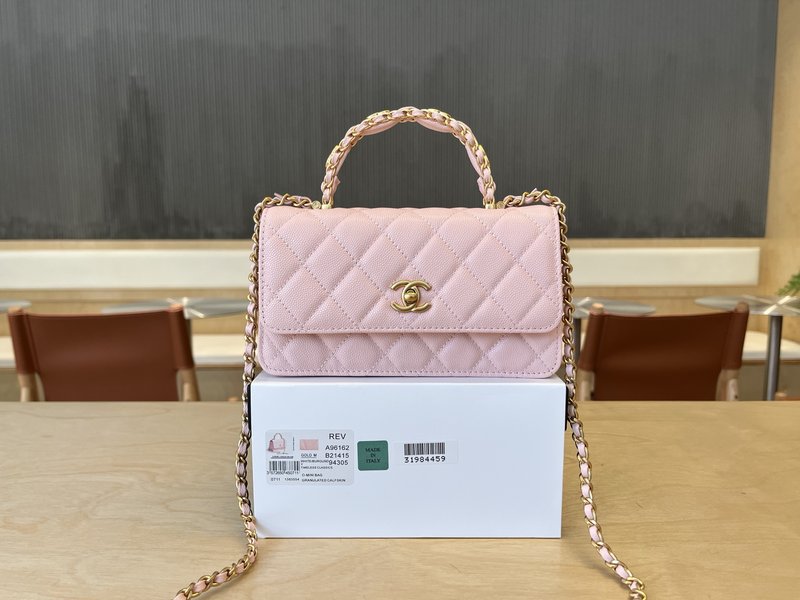 샤넬 더블 C 핸들 아코디언 백 001-223282