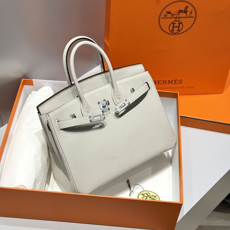 에르메스 버킨백 펄그레이 실버버클 토트백 001-223976