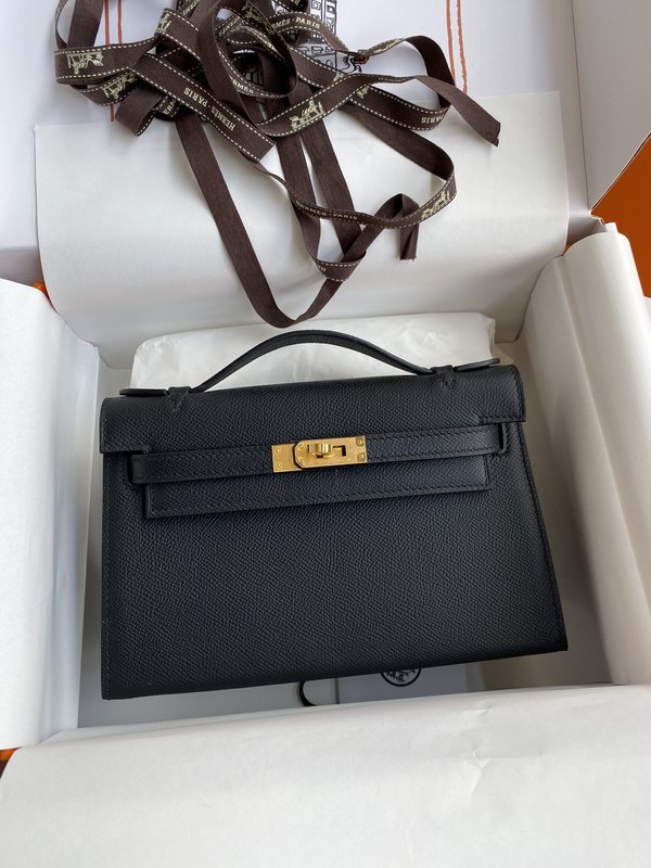 에르메스 켈리 22cm 블랙 골드 하드웨어 핸드백 001-223995