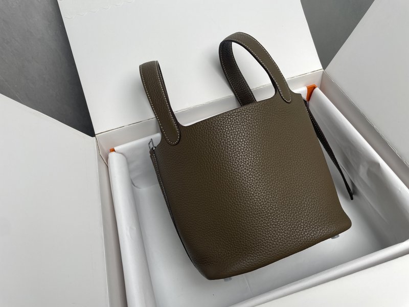 에르메스 피코틴 18cm 하프핸드스티칭 TC 가죽 001-224165