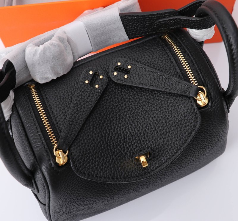 에르메스 미니 린디 19cm 블랙 골드 핸드백 001-224186