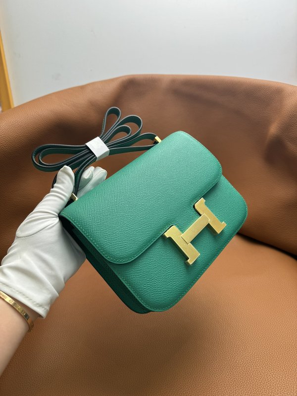 에르메스 콩고 19cm 엠파이어 그린 핸드백 001-224315
