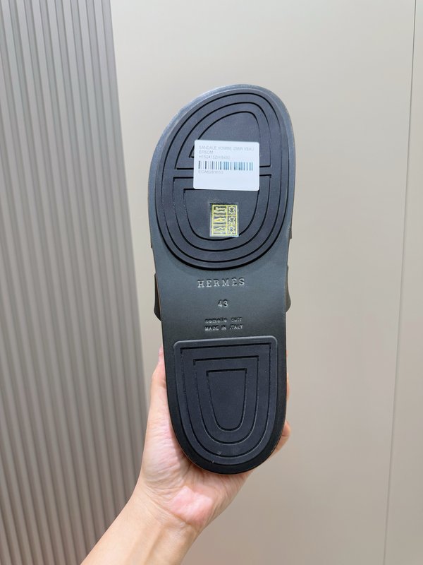 에르메스 H 버클 남성 가죽 슬리퍼 001-226233