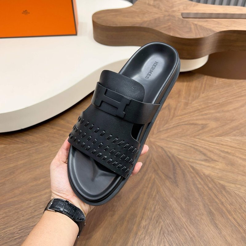 에르메스 H 버클 수제 가죽 샌들 001-226252